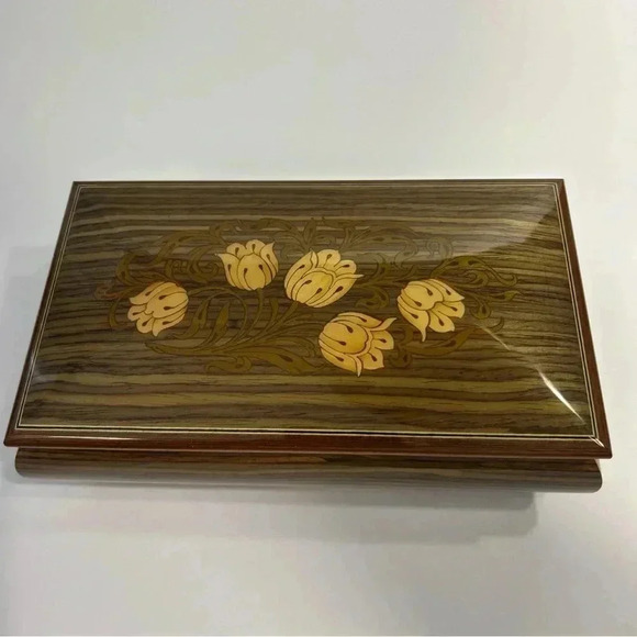 Vintage Reuge Musical Jewelry Box Made In Italy “send In The Clowns” Tested Work - Picture 2 of 12